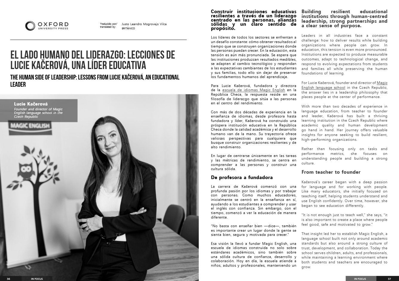 Rozhovor s Luckou Kačerovou v magazínu Oxford University Press.